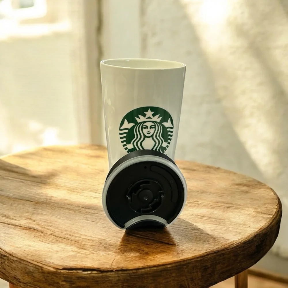 Starbucks sleek white